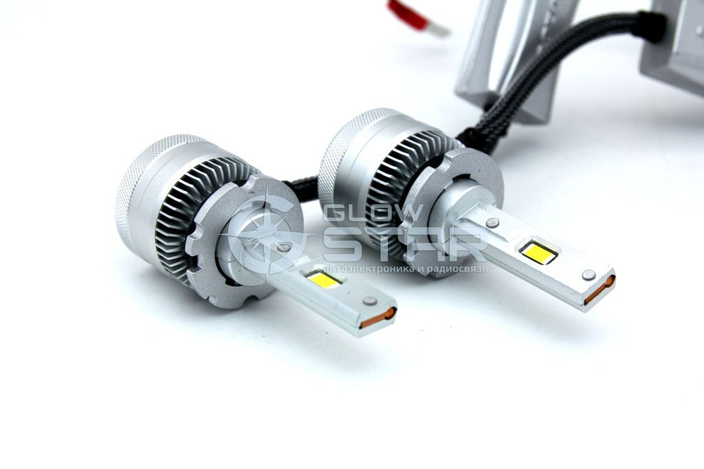 Светодиодные лампы D2H Aozoom ALH-08 в штатную линзу с кулером, 12V, 35W, 6000K (комплект, 2шт)