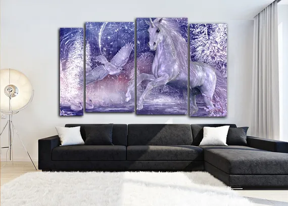 Модульная картина "Единорог"