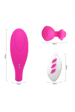 Вибратор для пар A-Toys by TOYFA Dolphy, силикон, розовый, 9,6 см