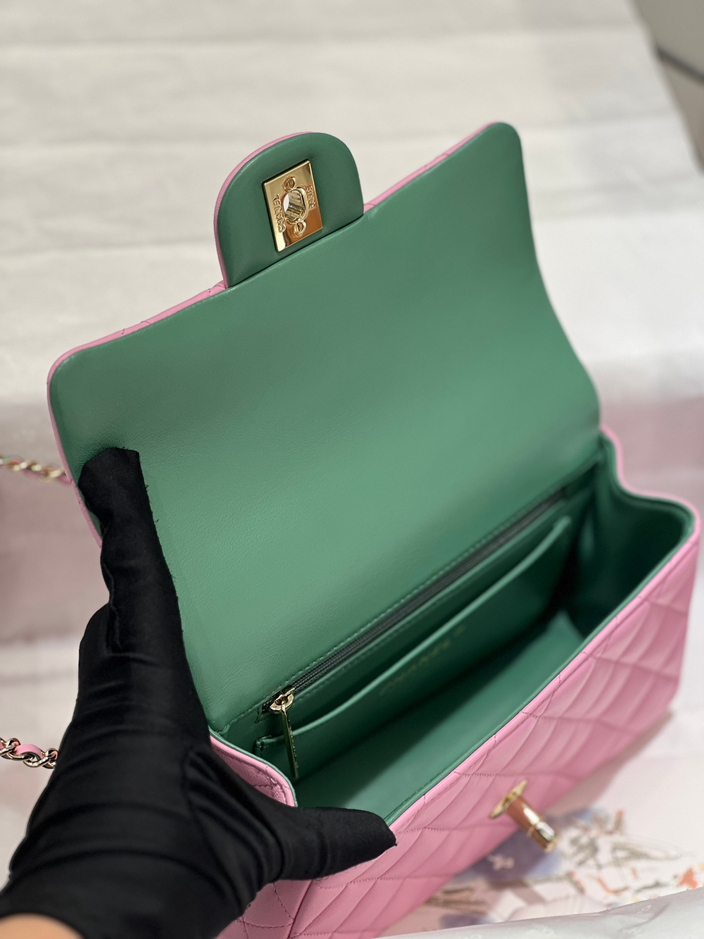 Chanel Mini Flap Bag with Top Handle 20 cm