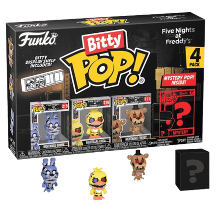 Фигурка Funko Bitty POP! FNAF Nightmare Bonnie+Nightmare Chika+Nightmare Freddy+Mystery