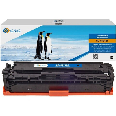 Картридж G&G, аналог HP CF210X (131A), Canon 731BK/131BK/331BK черный (2.4K)