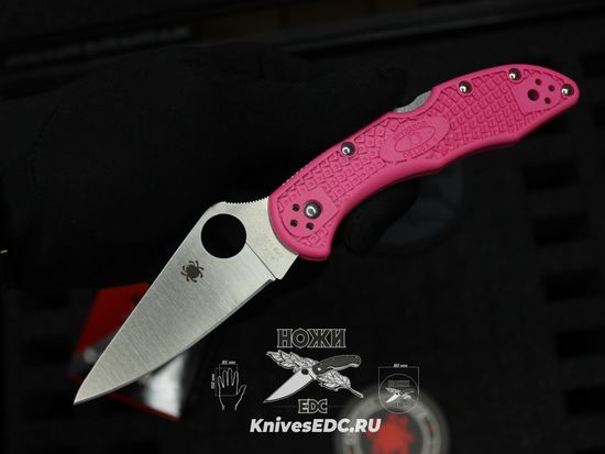 Складной нож Spyderco Delica 4 Lightweight C11FPPNS30V c клинком из стали CPM-S30V, рукоять FRN
