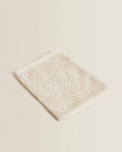 Zara Home - Мочалка из махрового хлопка, бежевый, 15х20 см