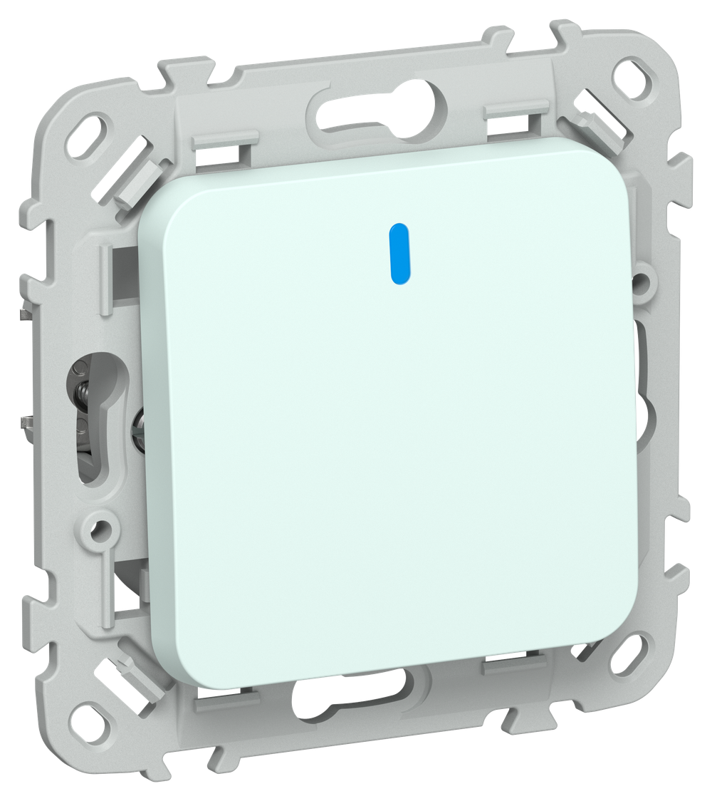 FLITE Выключатель 1-клавишный с индикацией 10А ВС11-1-1-ФлХЛ холодный лед IEK