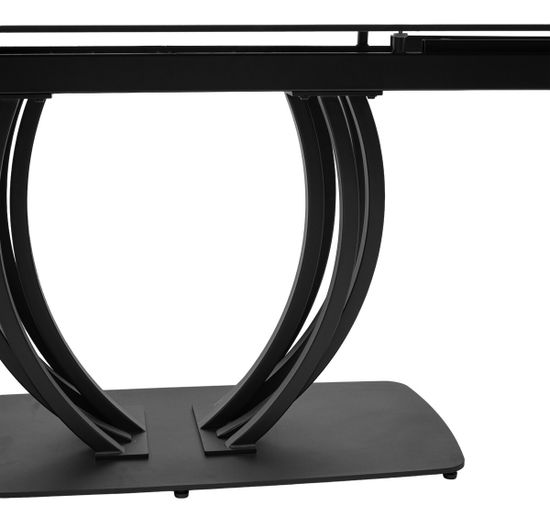 Стол MALTA 160 MARBLES KL-99 Белый мрамор матовый, итальянская керамика/ черный каркас