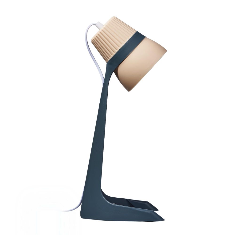 ULO-K22 D-E14-A BLACK-CREAM Светильник настольный. 40W. Цоколь E14. Механический выключатель. Черный с кремовым. ТМ Uniel