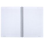Тетрадь обложка пластик, А5 80 л., гребень мягкий (силиконовый), клетка, BRAUBERG, серый, 405361