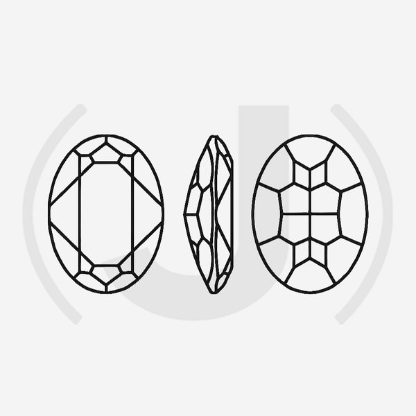 Кристалл Кушон (Сushion), оттенок "Светло-персиковый"/"Light Peach", 12мм