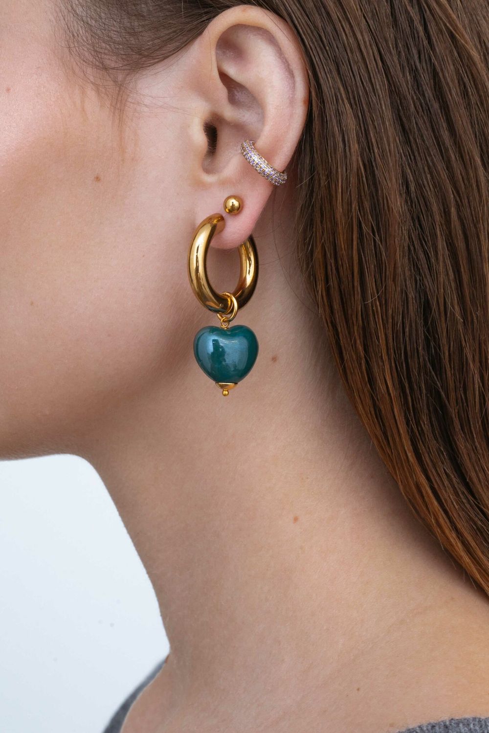 Подвеска Сердце из керамики 18 мм