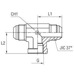 Штуцер PT JIC 7/8" BSP 1/2"
