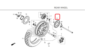 41201-MKG-A00. SPROCKET, FINAL DRIVEN (40T). Driven sprocket (rear) Honda CMX500 Rebel