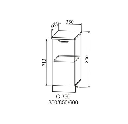 Кухня Модуль С 350 Ройс Гранит Оникс
