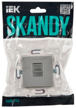 SKANDY Розетка компьютерная RJ45 кат.6 SK-K02S серебряный IEK