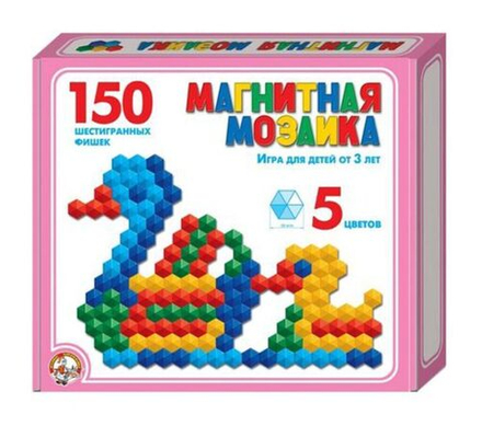 Мозаика магнитная шестигранная d20/5, 150шт 3+