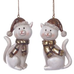 GAEM Фигурка декоративная подвесная "Кошка", L5 W4 H9 см, 2в.