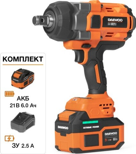 Гайковерт аккумуляторный DAEWOO DAX 8021Li SET ударный