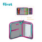 Пенал 1 отделение, 200*140*40 Först "Funny zebra", дополнительная откидная секция, полиэстер