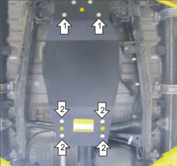 Стандартная защита Motodor картера Двигателя, КПП. 1,5 мм, Сталь. для Nissan X-Trail 2010-2015, Nissan Qashqai 2015-2022, Nissan X-Trail 2007-2010, Nissan X-Trail 2015-2022, Nissan Rogue Sport 2017-2022 арт.51401