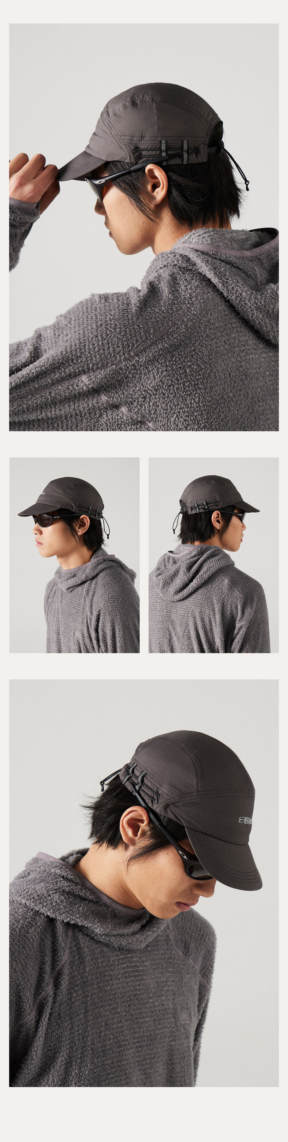 Кепка Nothomme BLUE Blue lightweight durable five-panel baseball cap