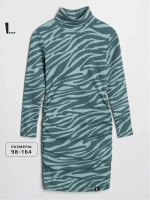 Платье-лапша в рубчик для девочки облегающее на осень