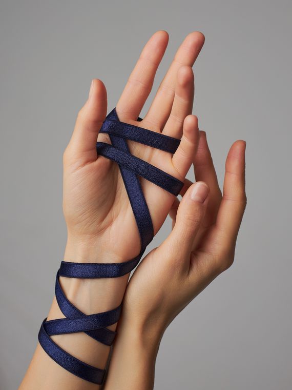 061 740/10 ОПТ Бретель глянец Lauma Fabrics, 10 мм, темно-синий 061