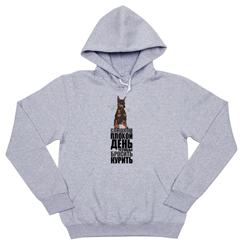 Толстовка "Цвергпинчер курит"