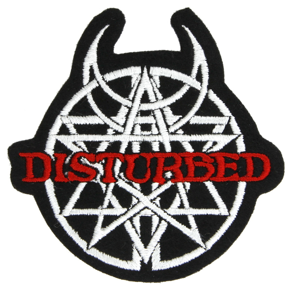 Нашивка с вышивкой группы Disturbed.