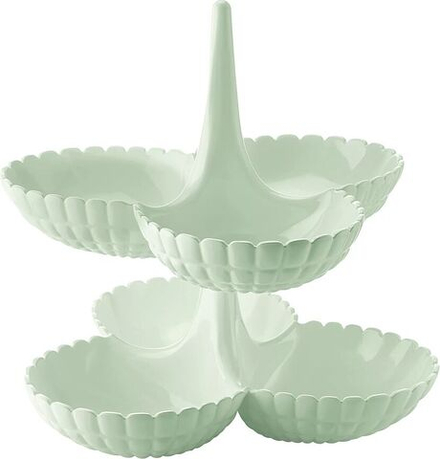 Тортница сервировочная Guzzini Tiffany, прямоугольная, пищевой пластик, 27 25 см, зелёная