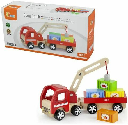 Машинка Viga - Деревянный игровой набор - Автопогрузчик с контейнерами - Вига 50690
