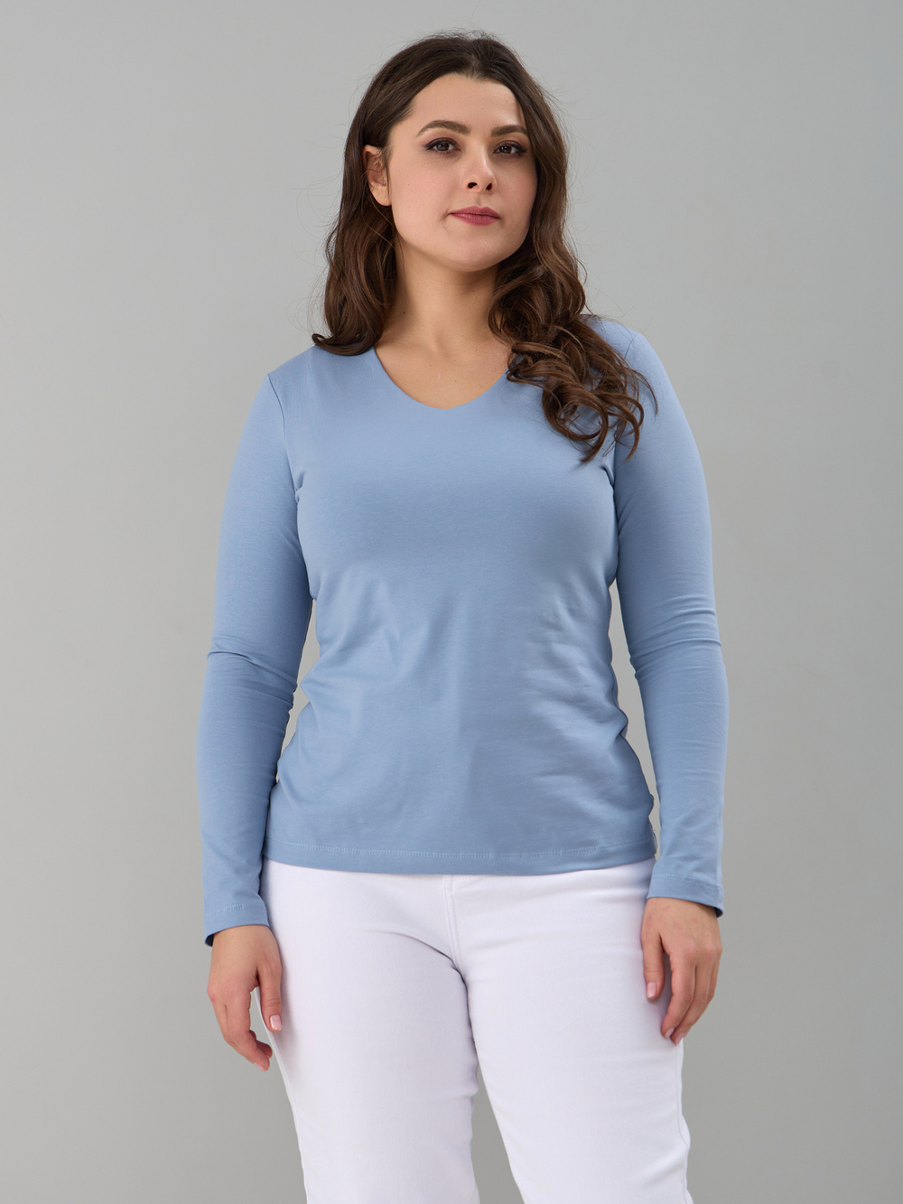 Лонгслив ЛНкл-080/небесный