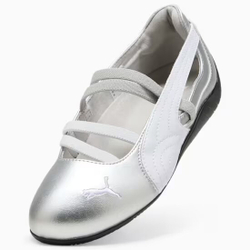 PUMA Женские кроссовки-балетки Speedcat Ballet Metallic, серебряный