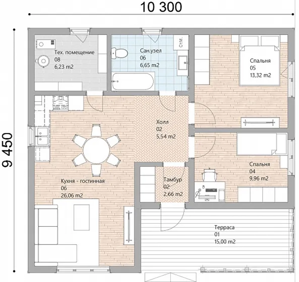 Проект Дома 84 кв. м К-175