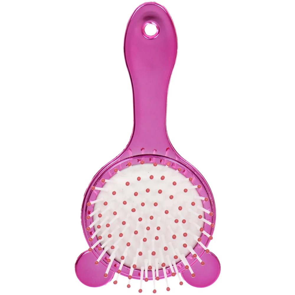 Расческа массажная детская зеркальная «ЛАВАНДА», мишки, микс 4 цвета, 7*16см (блистер Ultramarine)