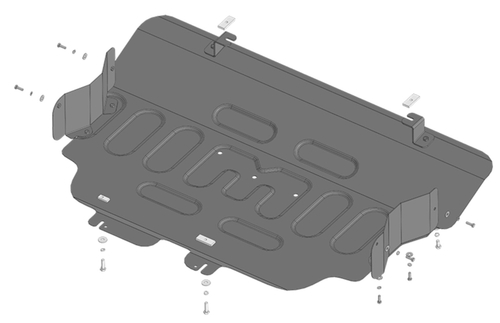 Усиленная защита Motodor картера Двигателя, КПП. 2 мм, Сталь. для Jetour X70 Plus 2023-н.в. арт.79012