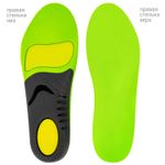 Стельки для кроссовок СПОРТИВНЫЕ КАРКАСНЫЕ, материал PU PRO SPORT, размер RU 36-37 / EU 37-38, с линиями выреза, SHEGRA (ШЕГРА), 700765