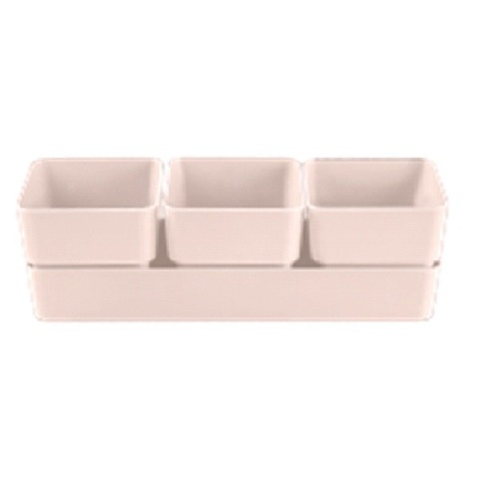 Кашпо Фиори Трио 0,45л*3 Пудровый  ВМС