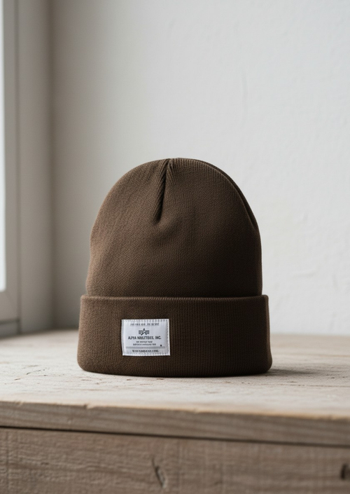 Шапка - Alpha Essential Beanie (espresso - кофейный)