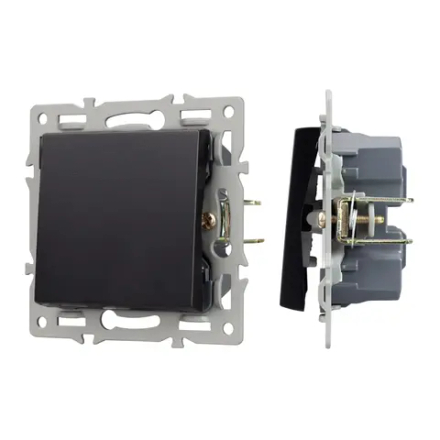 Механизм выключателя одноклавишный перекрёстный SWT-MKX1-PL-BK (250V, 16A) (Arlight, -) 043719