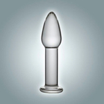 Прозрачная анальная втулка из стекла - 12 см. (Цвет: прозрачный)