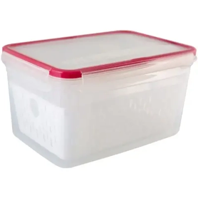 Контейнер с сеткой L 3,3л BRIGHT ЭКСТРА ЛОК (комплект 8 шт)