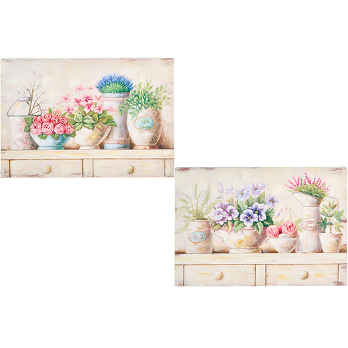 Панно "Полка с цветами" в ассортименте 35,5x3х51см