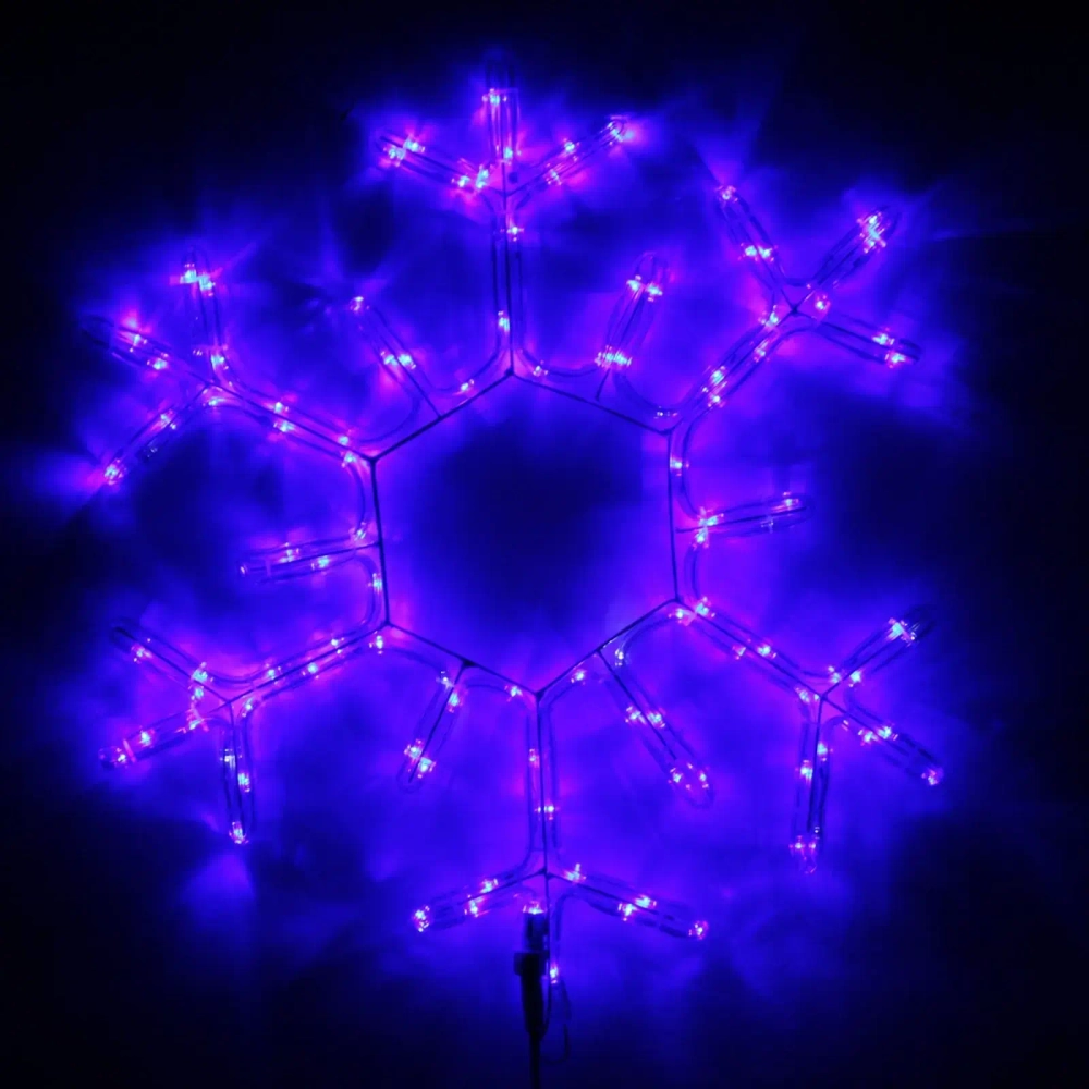 Фигура светодиодная, дюралайт, 55 см,»Снежинка», Синий (мерцание)