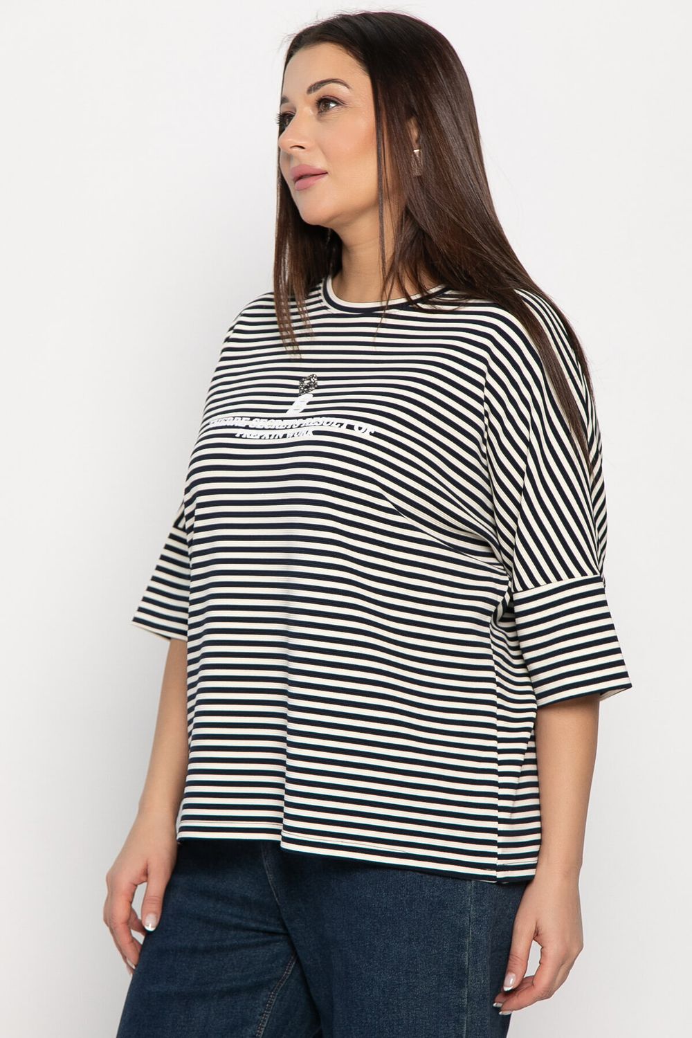 Блуза Монтана (бело-синяя) Б14887-20М LT Collection