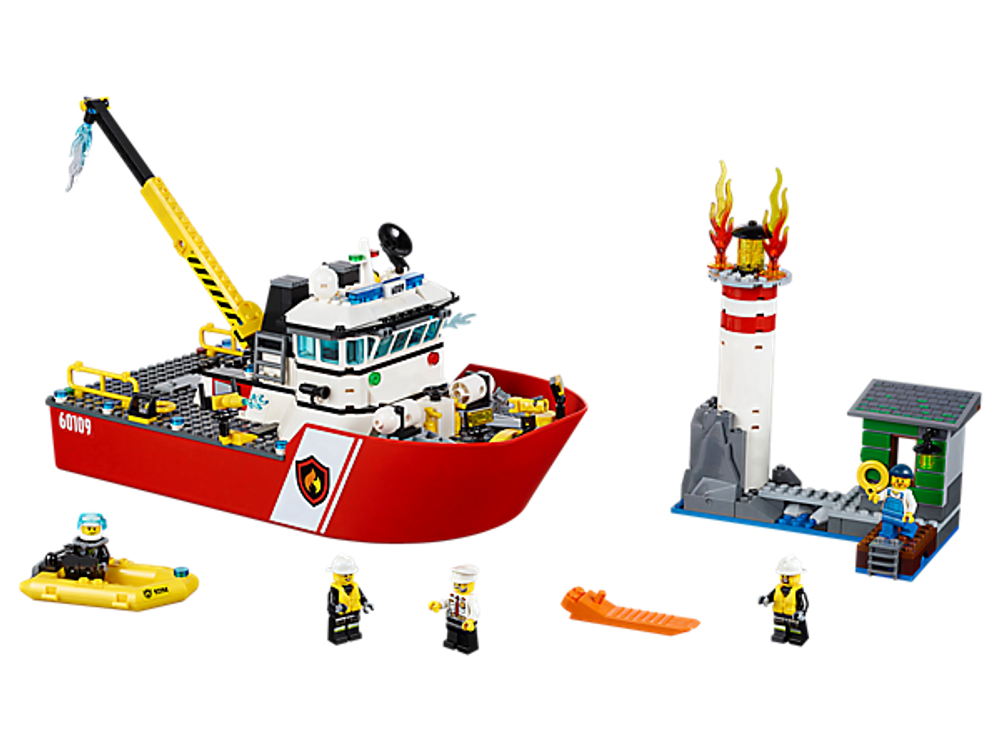 LEGO City: Пожарный катер 60109 — Fire Boat — Лего Сити Город