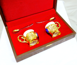 Кофейная пара подарочная с лузуритом