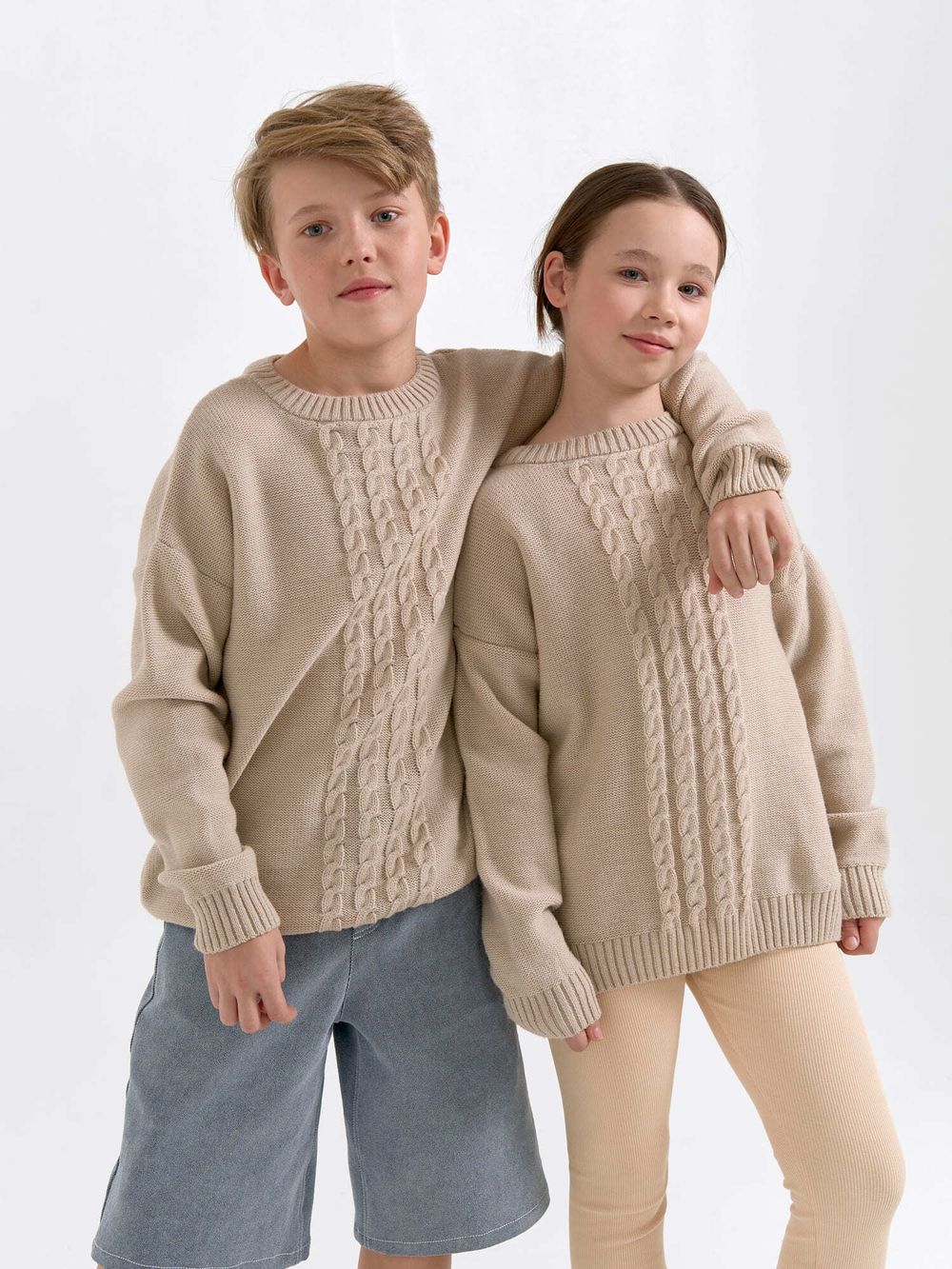 Джемпер вязанный "Серая дымка" 7+