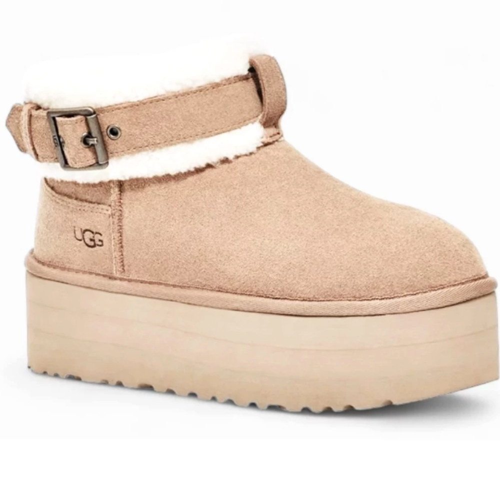 Ugg Ultra Mini Belted Roller Platform - Sand
