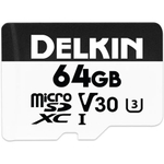 microSD Delkin 64GB Hyperspeed UHS-I SDXC SD с адаптером