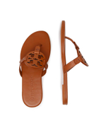 кожаное вьетнамки miller TORY BURCH - коричневый(90582)